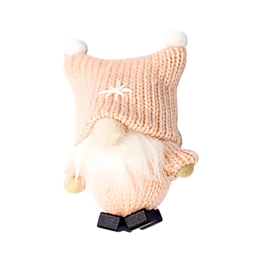 Pink Christmas Long Legged Swedish Santa Gnome Plush Doll Ornament Handmade Elf Toys Holiday Home Party Decor Kids Gift#25 - Цвет: Pink