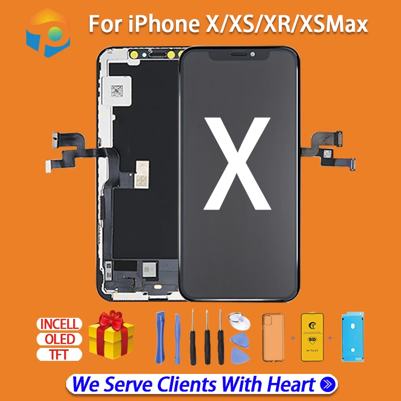 Magic Screen Replacement fits iPhone X 5.8 inch Flexible OLED LCD Screen Display digitizer Assembly Full Complete Front Glass 3D Touch Screen Black