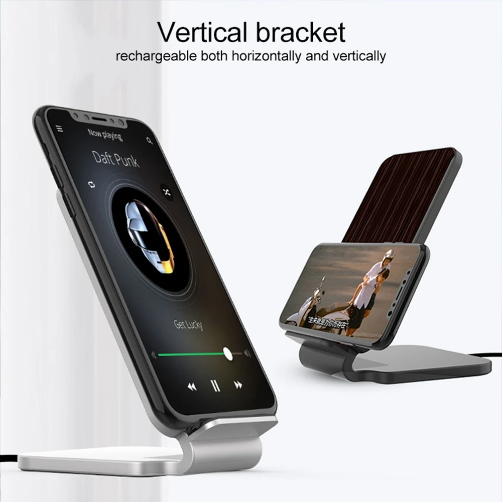 NORTHFIRE вертикальное Беспроводное зарядное устройство из цельного дерева QI 10 Вт Быстрая зарядка быстрая зарядная станция для iPhone 11 Pro Max samsung HUAWEI