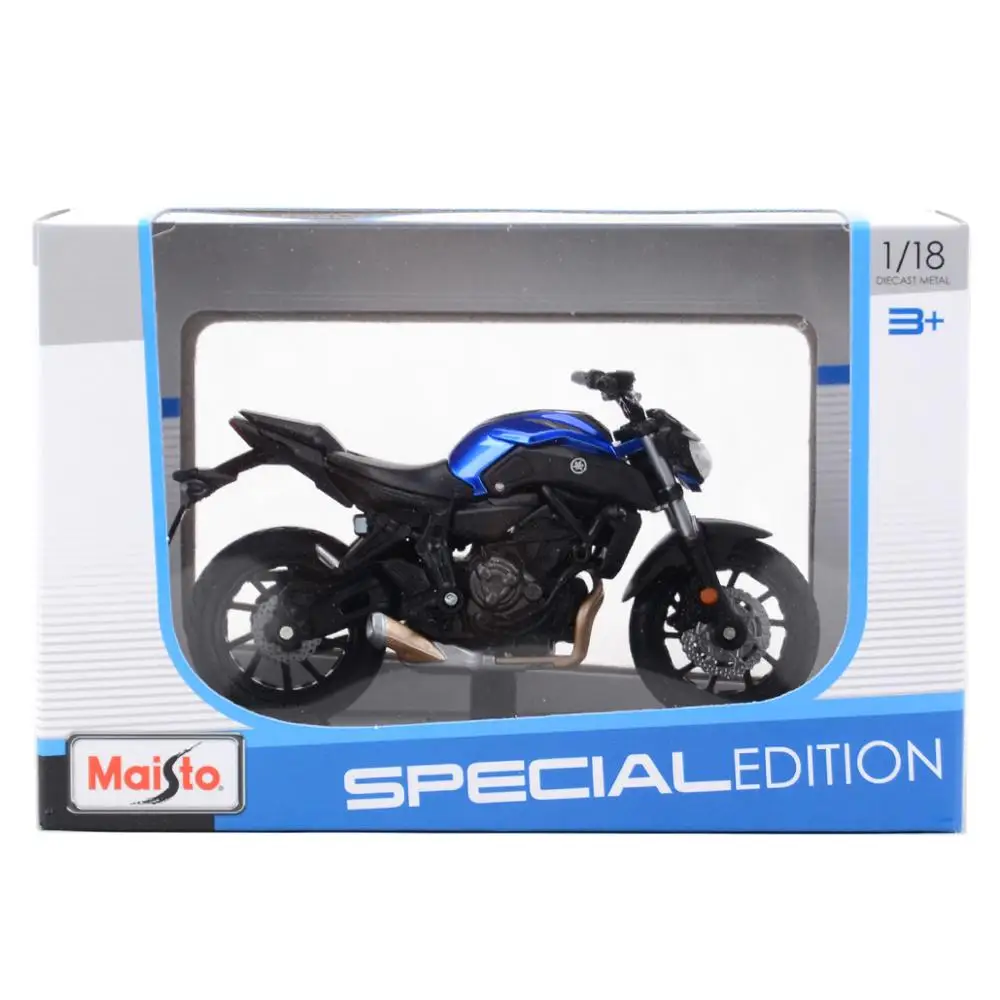 Maisto 1:18 2018 Yamaha MT07 Static Die Cast Vehicles Collectible Hobbies Motorcycle Model Toys images - 6