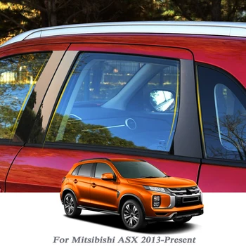 

6pcs Car Styling For Mitsuhishi ASX 2013-Present Car Window Trim Sticker Middle Column Stickers PVC External Accessories