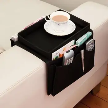 

Sofa Arm Storage Bag Home Portable Coffee Drink Tray Chair Couch Mobile Phone Magazine Mat Control Sundry Organizer Holder