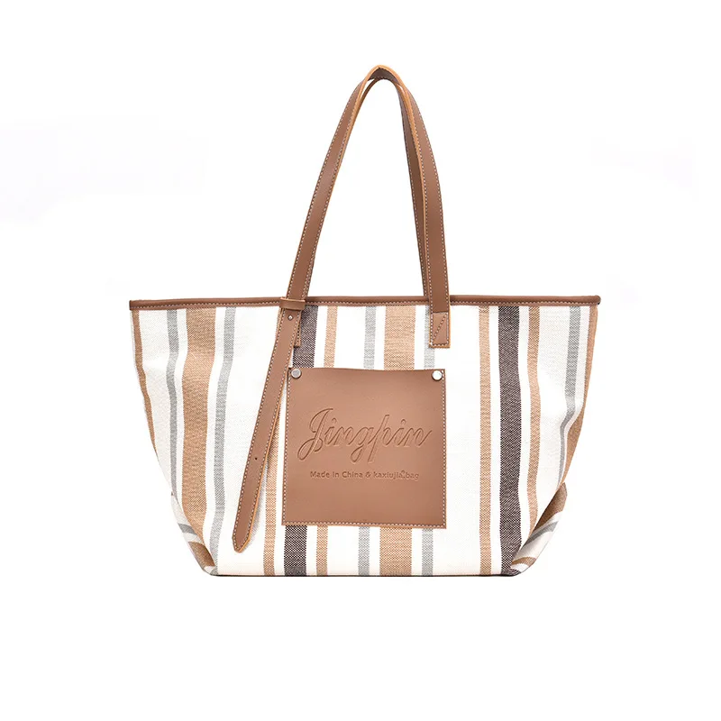 Black White Blue Stripe Handbag 2019 Extra Large Canvas Tote Bags for Women Canvas Bucket Shopper Shoulder Bag Ladies Office Bag (39)