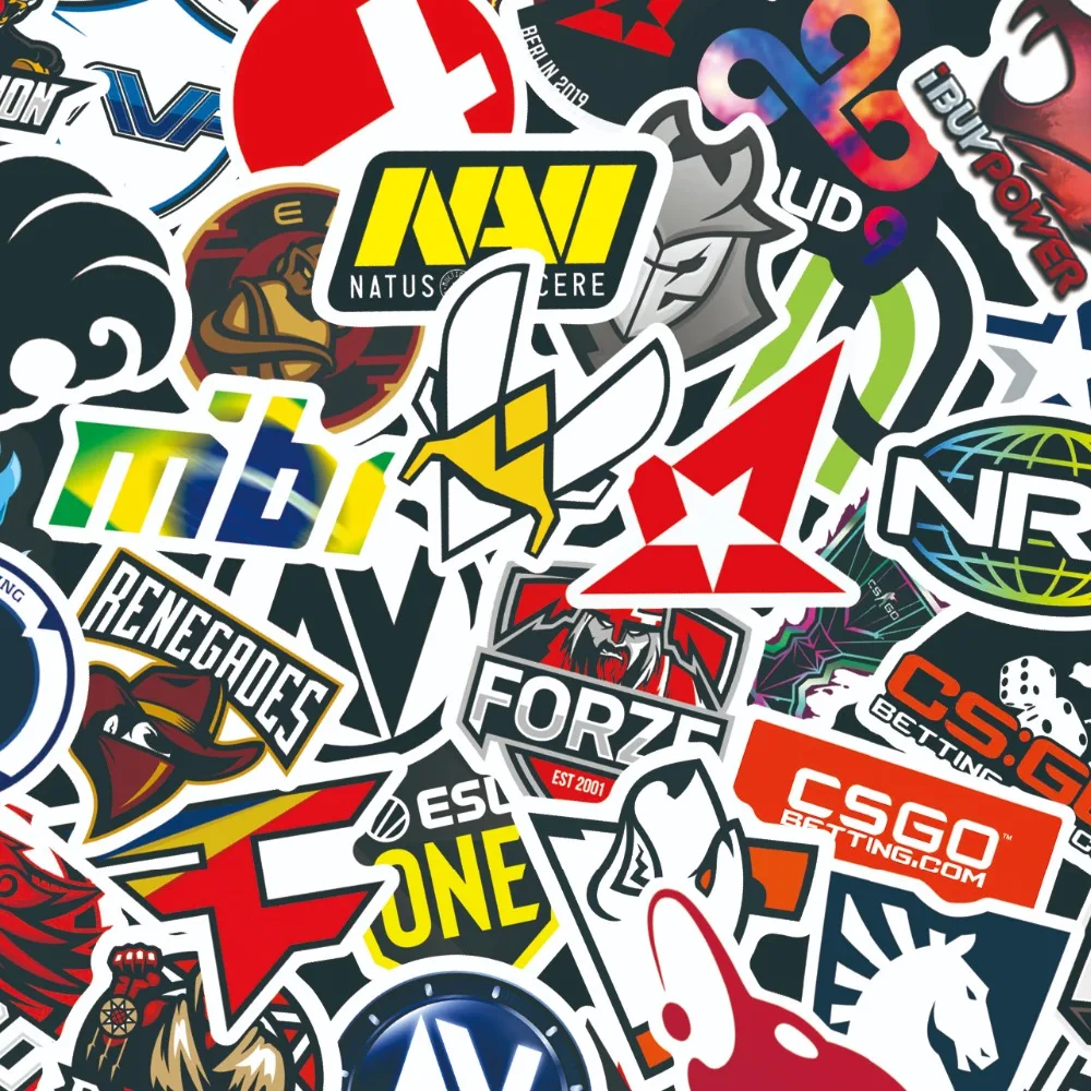 50 шт Упаковка CS GO логотип наклейки Набор для мальчиков багаж скейтборд ноутбук Mac водонепроницаемые наклейки из игры
