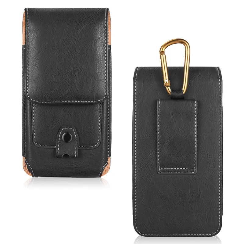 Universal Pouch Leather Magnetic Holster For iPhone Redmi Note