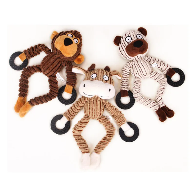 

Creative Pet Squeaky Dog Toy Monkey Plush Puppy Dog Chewing Sound Molar Bite Toy for Small Medium Dogs DM129