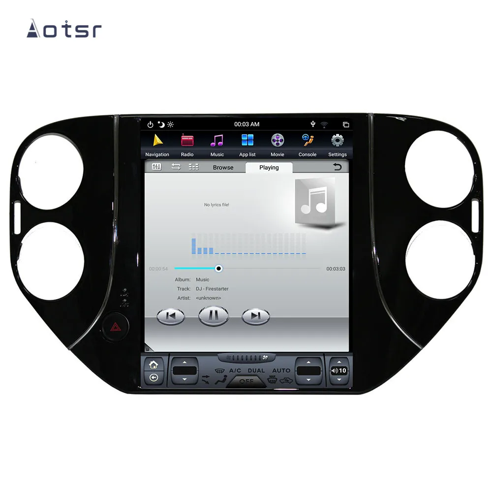 Sale Aotsr Tesla 10.4“  Vertical screen Android 8.1 Car DVD Multimedia player GPS Navigation For Volkswagen Tiguan 2010-2016 carplay 3