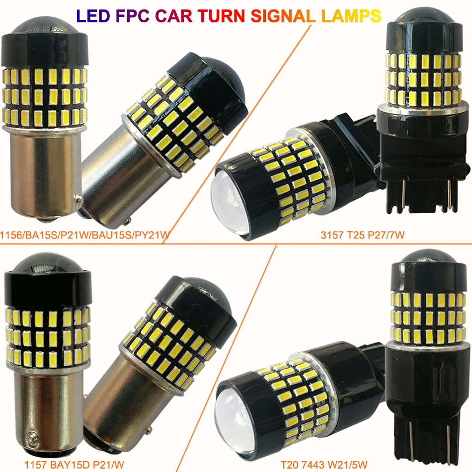 

FPC LED P21W BA15S P21/W BAY15D T20 W21W W21/5W T25 P27W P27/7W 1156 Car Light Bulb Luces Para Auto Coche Carro Luz For Lights
