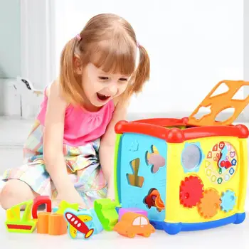 

Multi-function 5 In 1 Wooden Bead Kids Toys Circles Bead Abacus Clock Puzzles Learning Educational Toys Gift For Baby