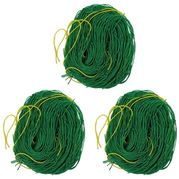 

3Pcs Trellis Netting Grow Garden Flowers Cucumber Tomatoes Bean and Vine Plant (Green 1.8X3.6M)