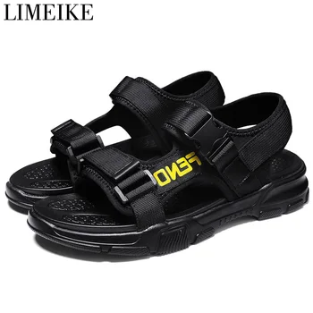 

LIMEIKE Mens Casual Sandals Summer Sneakers Flat Designers Male Lightweight Beach Sandals Walking Footwear