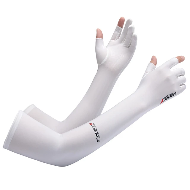 Guantes De Manga Larga Para Hombre Mujer Manguitos Protección UV Solar  Deportes