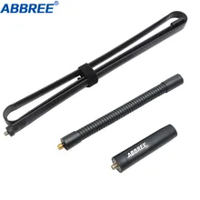 Gooseneck тактическая антенна ABBREE SMA-Female Двухдиапазонная VHF UHF 144/430Mhz Складная для Baofeng UV-5R UV-82 BF-888S WalkieTalkie