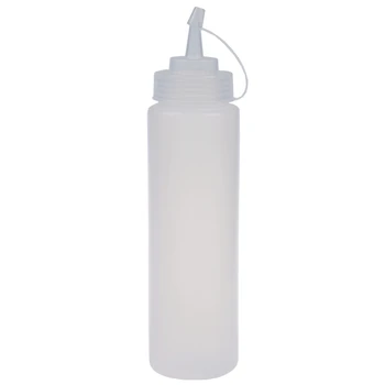 

White plastic bottle dispenser Compression Sauce - 24 oz