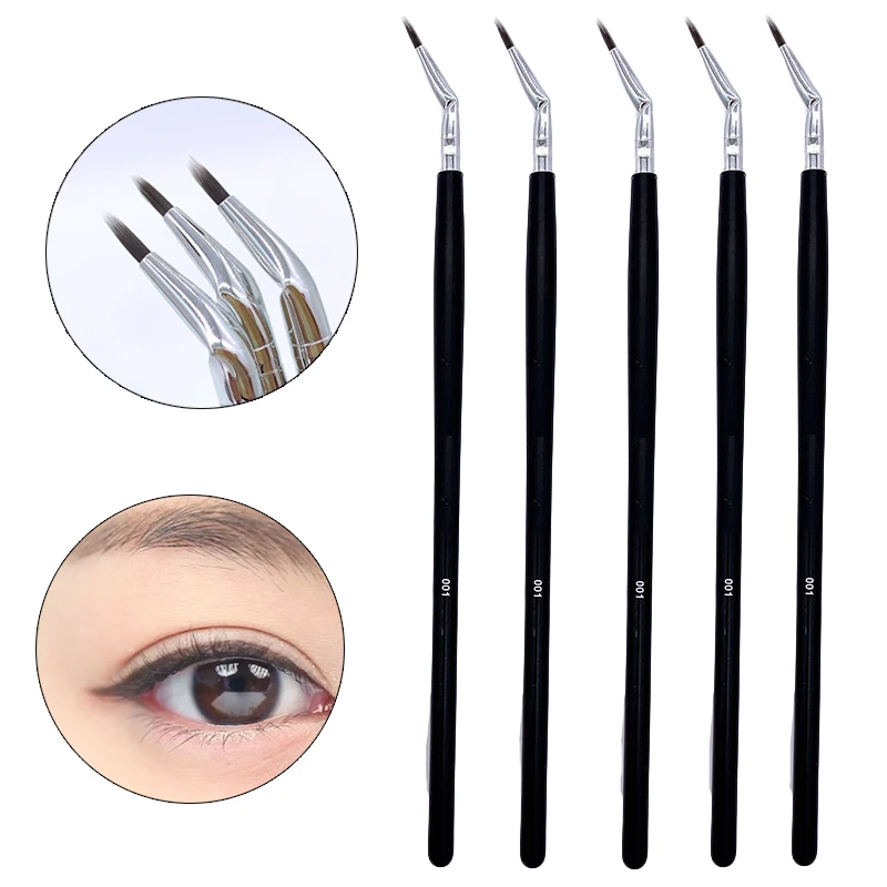 1Pc Bent Liner Makeup Brushes Precision Angled Eyeliner Brush Eyeshadow