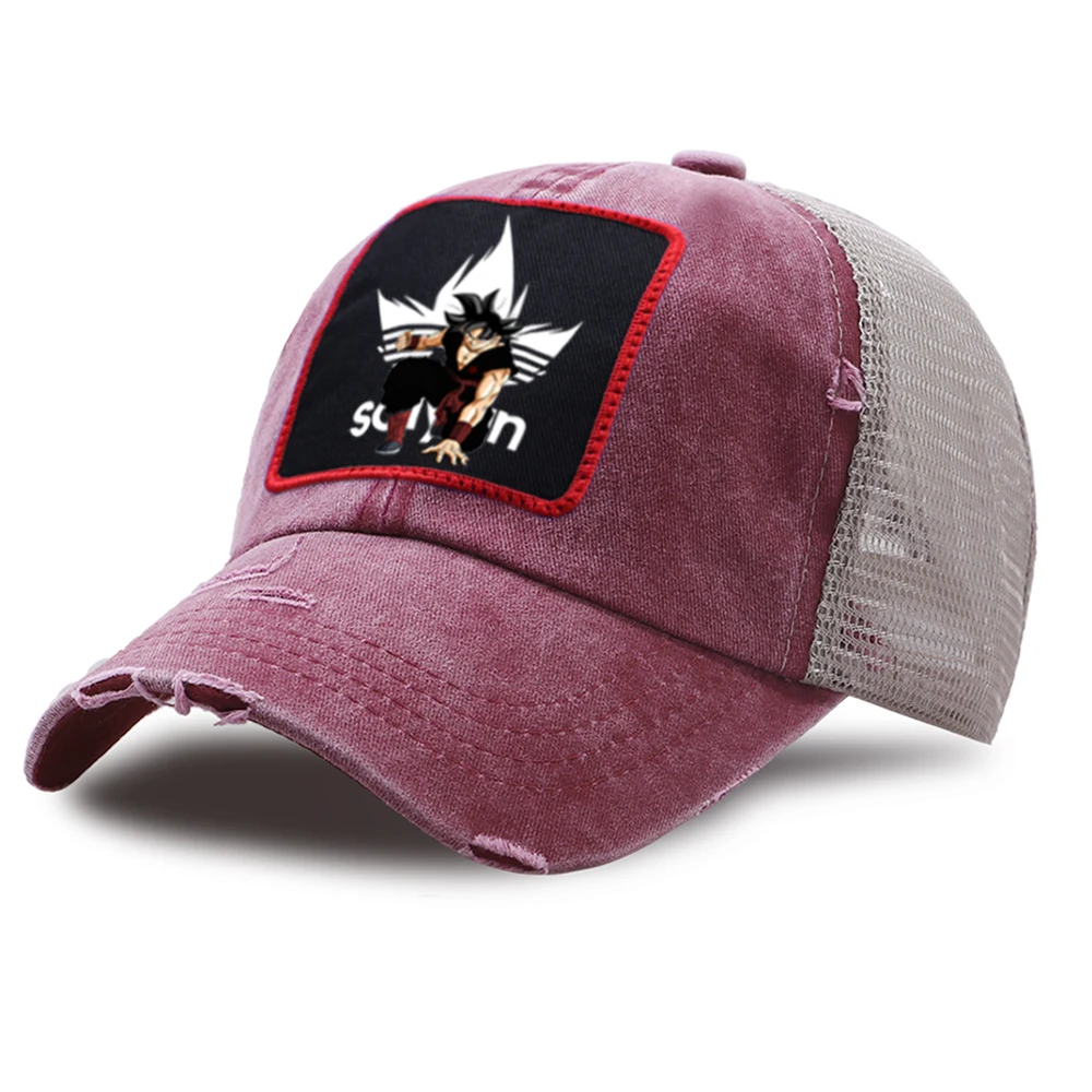 

Dragon Ball Streetwear Hat Unisex Mesh Baseball Caps Outdoor Sport Snapback Hat Cartoon Saiyan Trucker Hats Breathable Cap