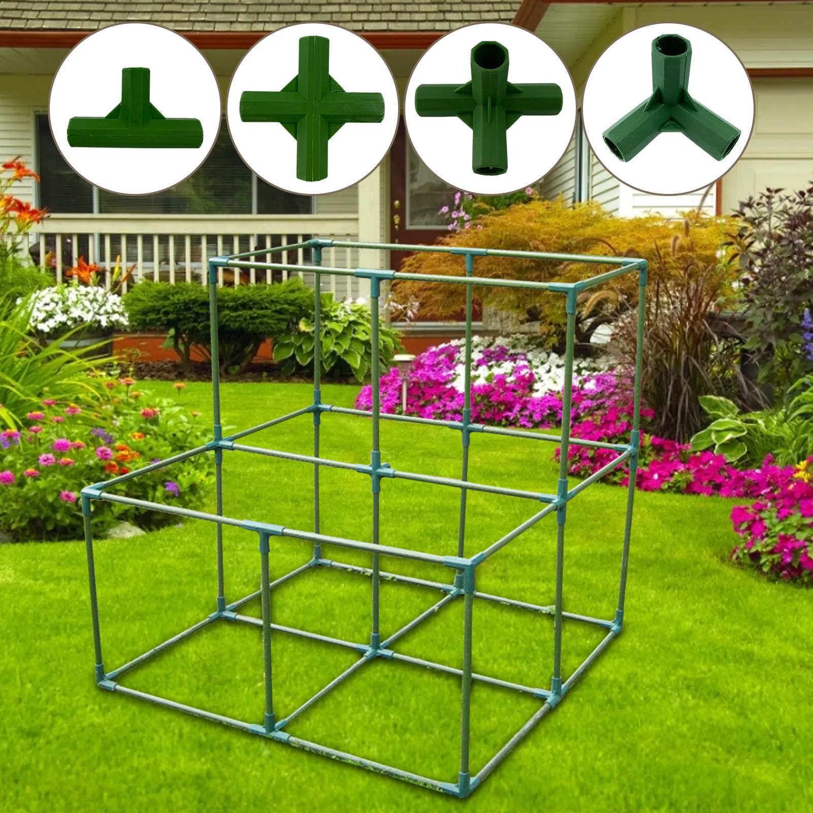 20pcs 11MM Greenhouse Frame Connector Climbing Plant Awning Plastic