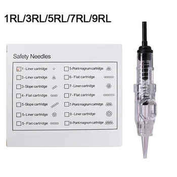 

Tattoo Cartridge Needles RL 10Pcs Tattoo Needles Disposable Permanent Makeup Eyebrow Lip Eyeliner for Electric Machine Pen