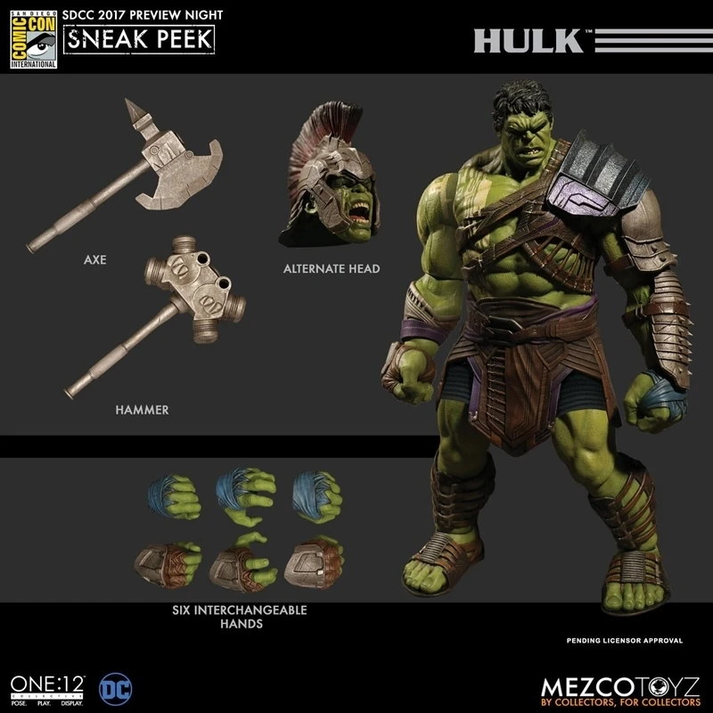 

MEZCO Ant 1/12 Thor 3 Hulk Gladiator Edition Hulk Genuine Marvel Mobile Commoner mode Figure Model Dolls Figurals