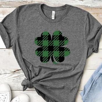 

Cute Tees Women Streetwear Clothes Let's Day Drink Shirt Funny St Patricks Day Tshirt Girls Drinking