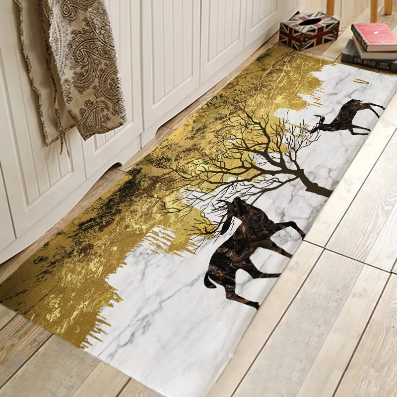 Mountian Sun Rug Hallway Carpets Creative Horse Doormat for Bedroom Living Room Carpet Kitchen Bathroom Anti-Slip Floor Mats