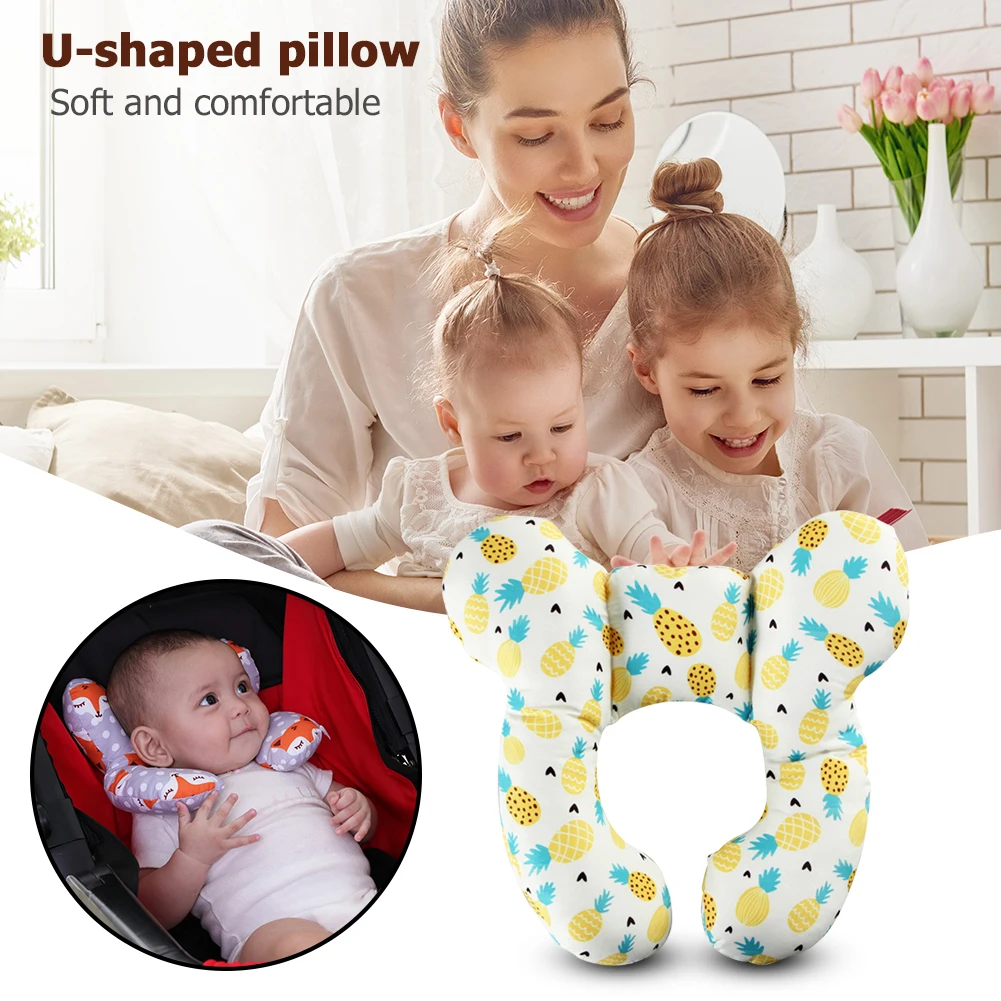 Body Head Support Neck Cushion Toddler Car Seat Pram Pillows Baby Crib Child U-Shaped Pillow Travel Car Seats Protective Pad