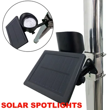 

3 LED Solar Powered Flag Pole Spot Light Adjustable Angle Outdoor Solar Garden Lamp Waterproof Spotlight For Wall Yard Street