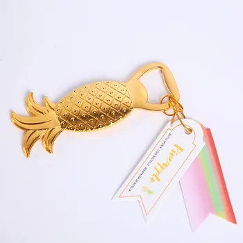 

25 Pcs/set Bottle Opener Pineapple Wedding Gift Golden Beer Bottle Opener Pineapple Bottle Opener Bride and Groom Souvenir