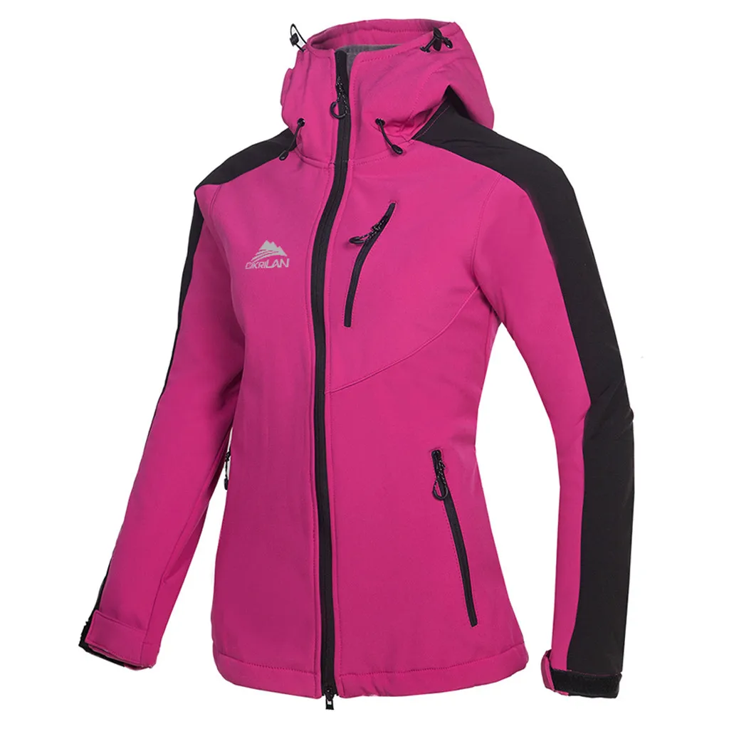 

SAGACE Winter Outdoor Women Softshell Hiking jacket waterproof breathable Climbing sport outdoor coat women Fishing Jacket A3099