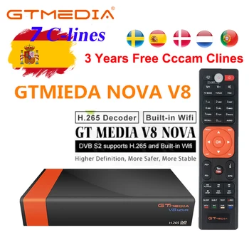 

Best 1080P DVB-S2 GTmedia v8 nova Europe Cccam Cline Spain Portugal Poland Satellite TV Receiver Same GT media V9 Super receptor
