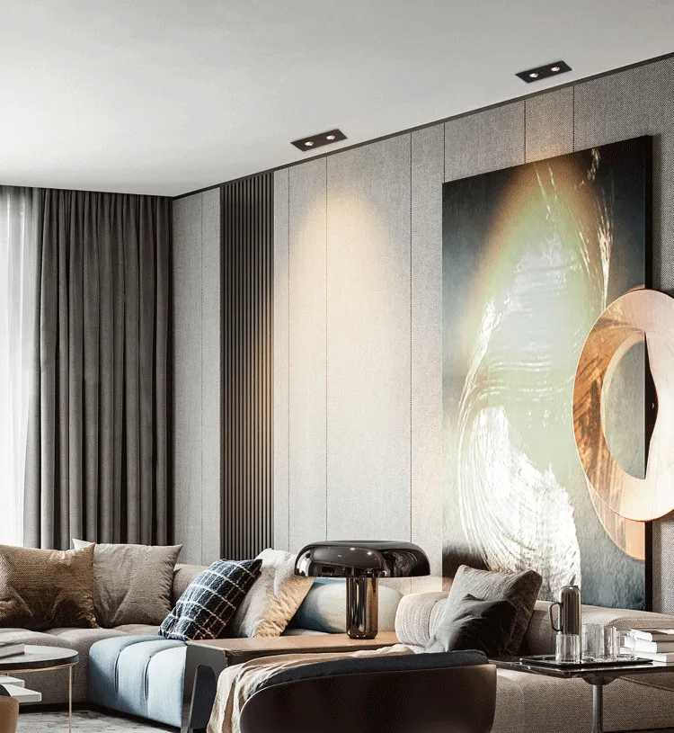 双头射灯led嵌入式长方形客厅无主灯斗胆灯吊顶暗装天花黑色筒灯-tmall_11