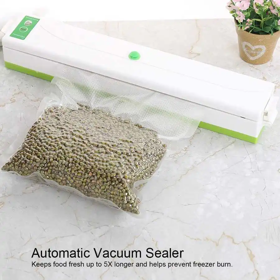 

300mm Food Vacuum Sealer Home Kitchen Food Storage Sealing Packer Packaging Machine Including 10Pcs Bags 220V 110V
