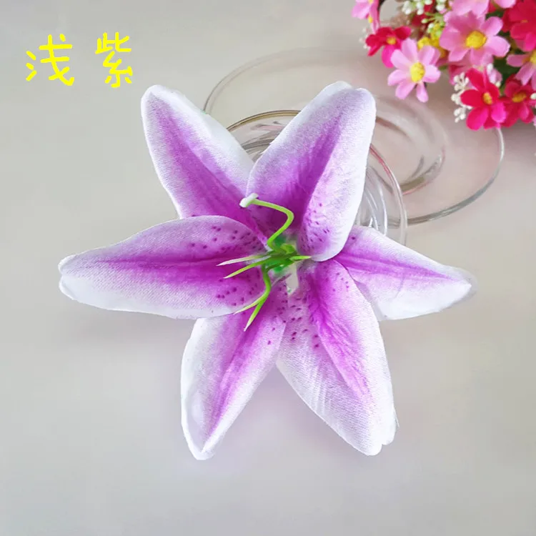 Elegant Silk Lily Flower Heads - Set of 10 Artificial Decorations for Weddings, Homes, and Crafts