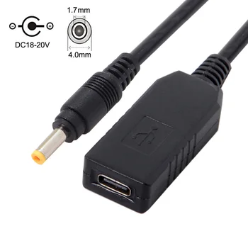 

10pcs/lot Cablecc DC 20V 4.0 1.7mm to Type C USB 3.1 USB-C Power Plug PD Emulator Trigger Charge Cable for Lap top Black
