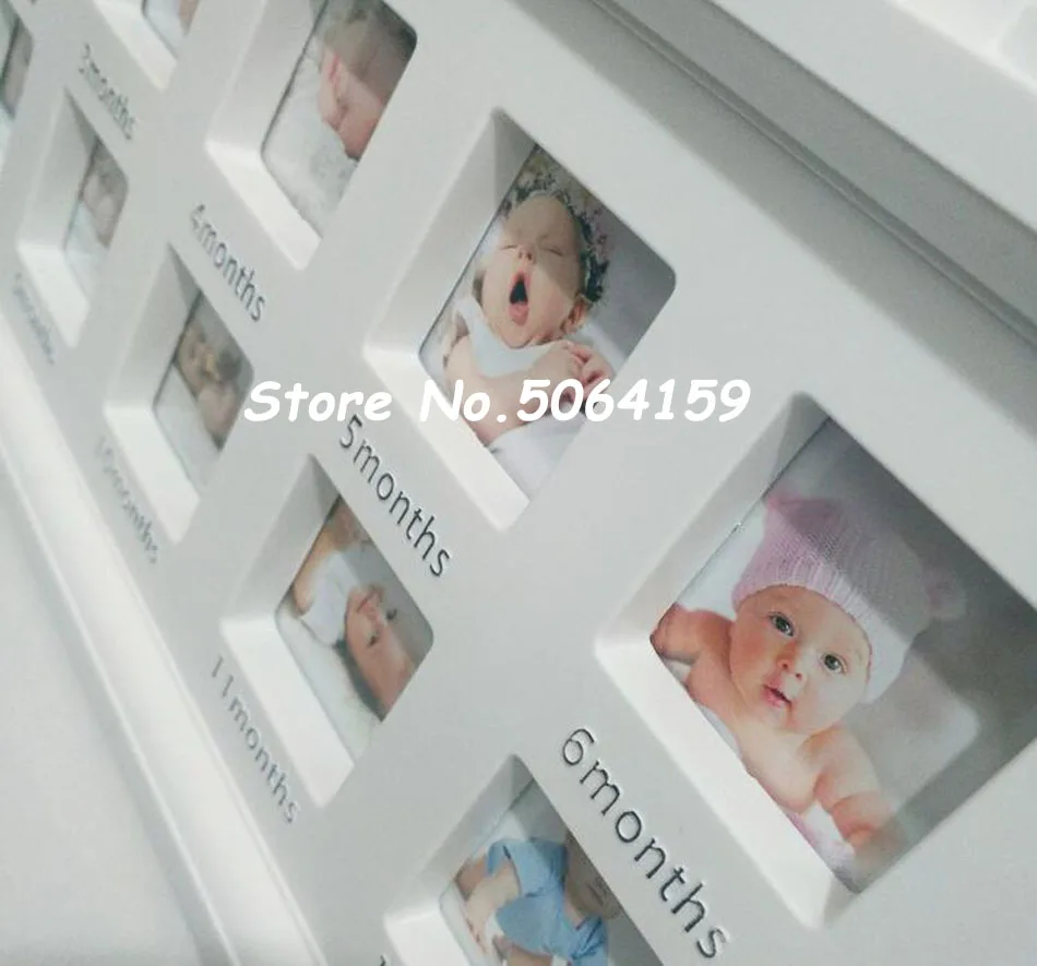 New Kids Birthday Gift My First Year Baby 12 Months Picture Photo Frame Display Newborn Photo Frame Picture Home Decor Ornaments