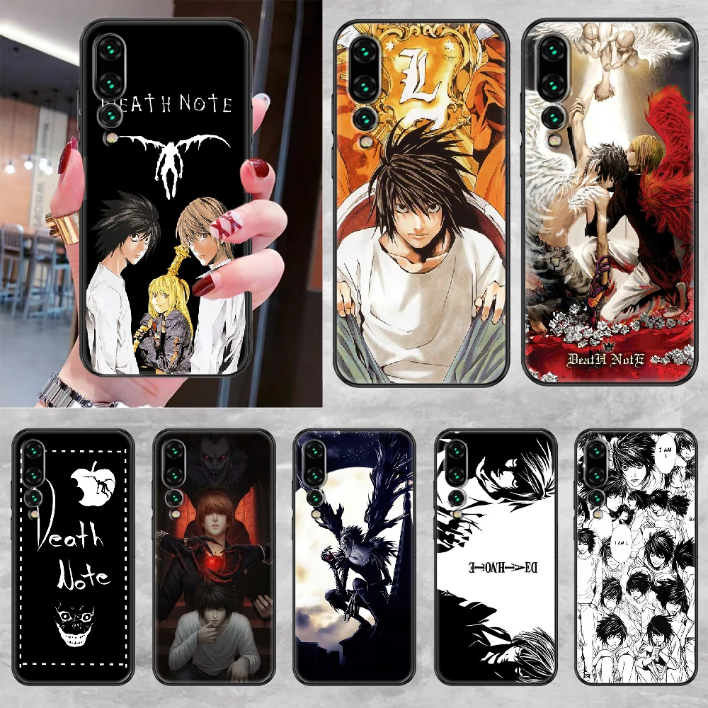Чехол для телефона с аниме Death Note Huawei P Mate P10 P20 P30 P40 10 20 Smart Z Pro Lite 2019 черный