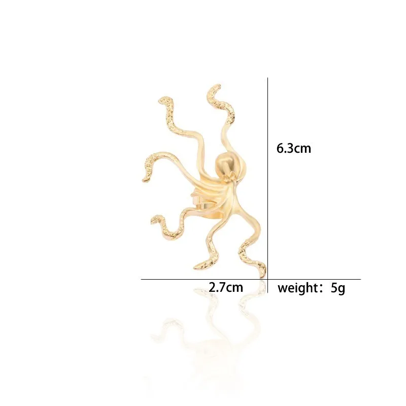 Европейская и американская поп панк стиль 2017 2 цвета застежка для ушей осьминога