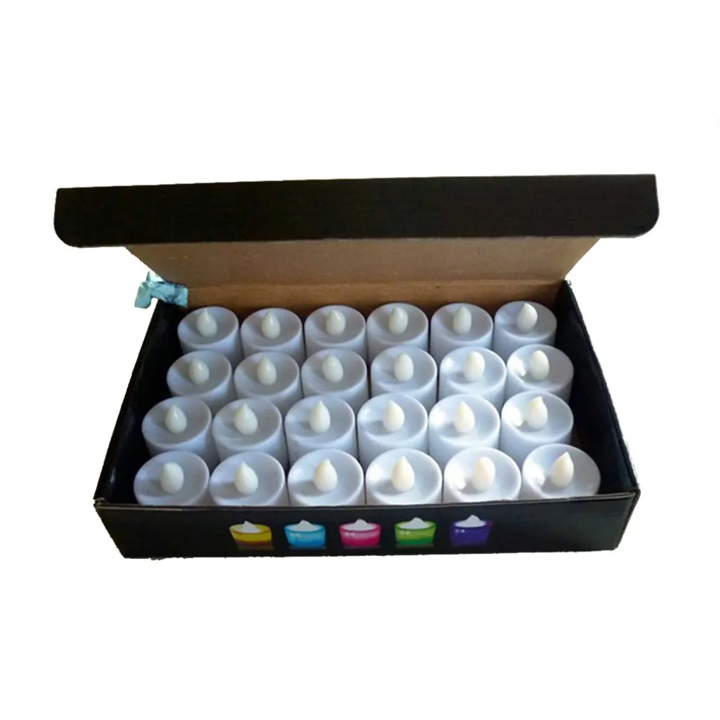 

Reusable Battery Powered LED Flameless Candle Light Romantic Colorful Wedding Birthday Party Courtship Light Lamp