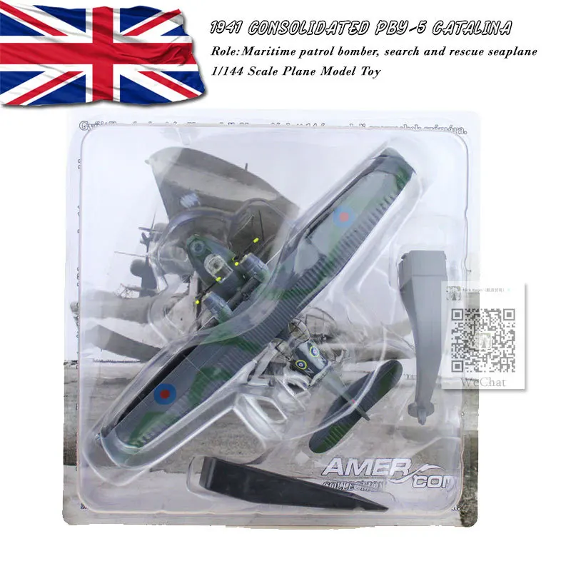 Амер 1/144 весы RAF 1941 сводный PBY 5 Catalina летной бомбер литой металлический самолет