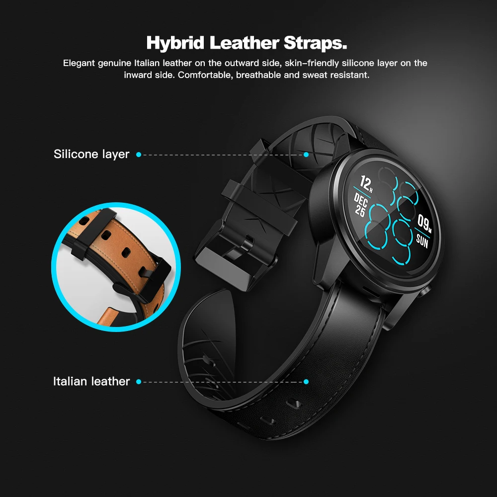 THOR 4 PRO 4G SmartWatch 1.6 inch Crystal Display GPS/GLONASS Quad Core 16GB 600mAh Hybrid Leather Strap Smart Watch For Men