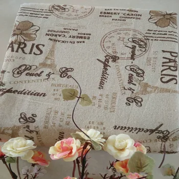 

Linen Printed fabric curtain tablecloth canvas fabric handmade DIY crafts cotton and linen fabric