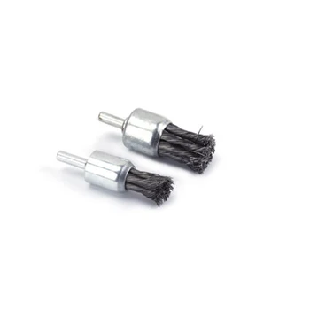 

Set Of 2pcs Flat Knotted Steel Wire Cup Brushes For Rust Removing Accessories