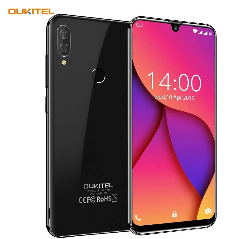 OUKITEL C16 смартфон 5,71 дюймов четырехъядерный мобильный телефон 2G ram 16G rom 2600mAh Face ID двойная камера разблокировка Android 9,0 мобильный телефон