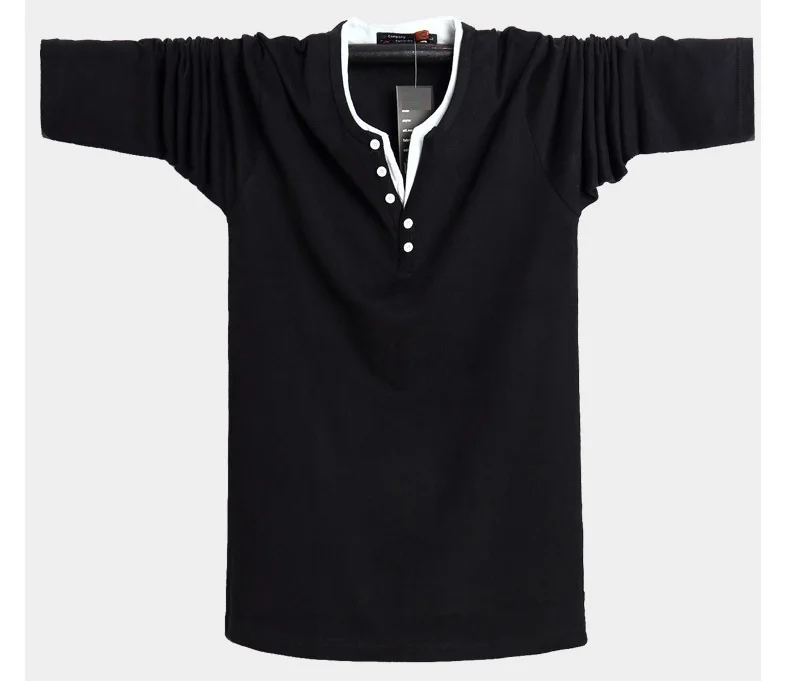 6XL 7XL Большие размеры 8XL Осенняя хлопковая Футболка мужские зимние кофточки с длинными рукавами Топы Нижнее белье мягкие удобные 56 домашние свободные футболки