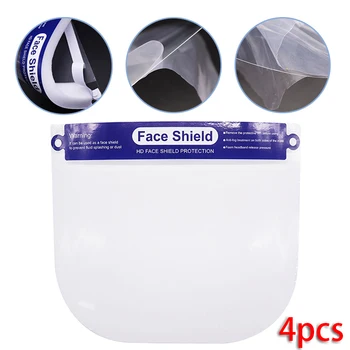 

4PCS Safety Full Face Shield Clear Glasses Dust-proof Protector Eyes Case Tool Hot 29*25cm Transparent PET Face Cover