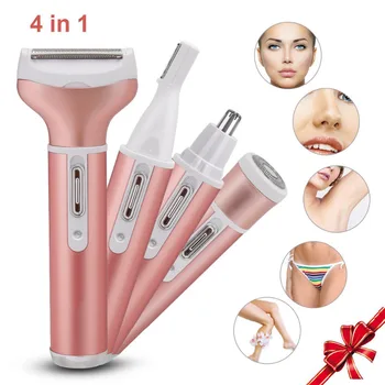 

4in1 Body Shaver Women Legs Body Shavers Hair Threader Electric USB Rechargeable Shaver Hair Removal Set Hair Remover Tool