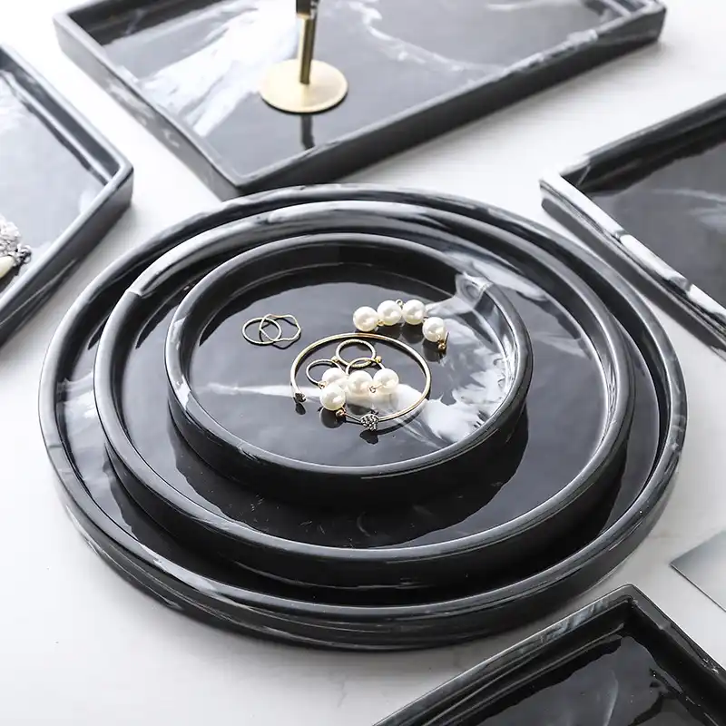 北欧黒大理石セラミックプレート西部の皿のデザートプレートジュエリー収納トレイ食器アクセサリー寿司シーフード皿 Dishes Plates Aliexpress