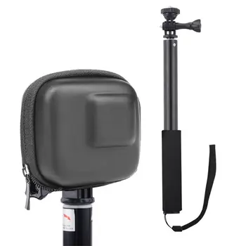 

1Set Universal Mini PU Leather Storage Bag and Metal Extension Rod for GOPRO for DJI OSMO POCKET Sports Camera Accessories qyh