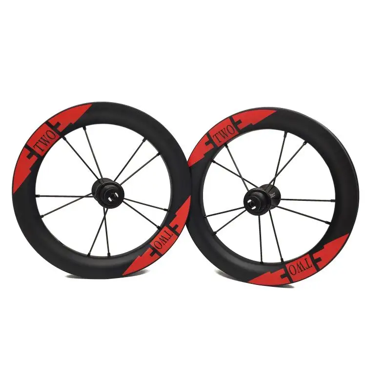 235 г карбоновые колеса KTW-TWO 1" 12 дюймов для балансировочных велосипедов/страйдеров/Kokua/Puky самые высокоэкономичные карбоновые колеса 84 мм 95 мм - Цвет: Black-Red 95mm