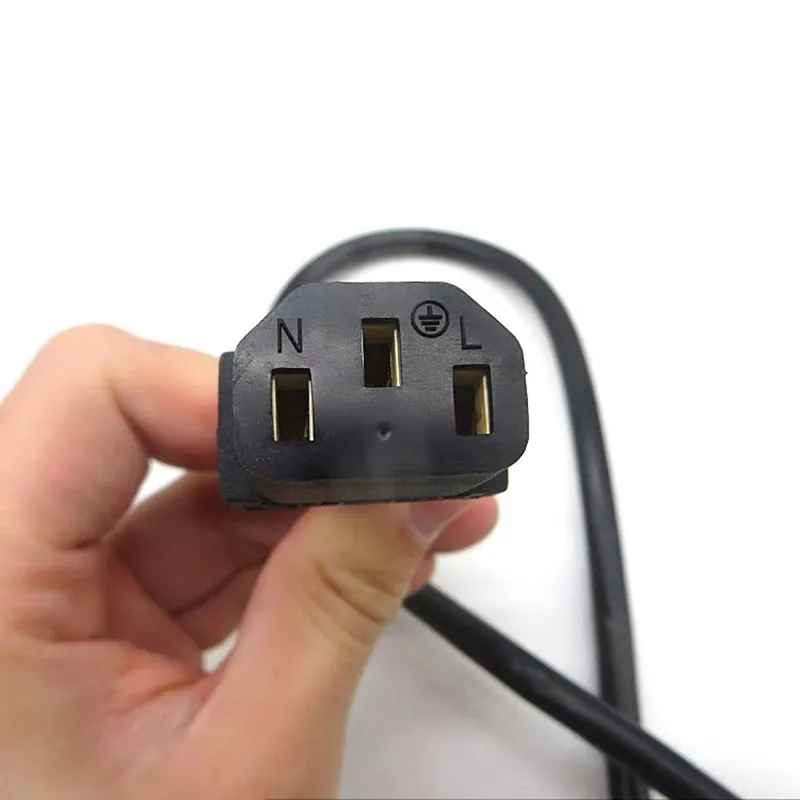 1.2M US NEMA 5-15P 3Pin To IEC320 C13 Power Cable 18AWG UL Certificated Japan Canada Brazil Power Extension Cord Wire (3*0.824)